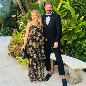 Elliatt Ula Tiered Maxi Floral Layered Dress size Small worn once